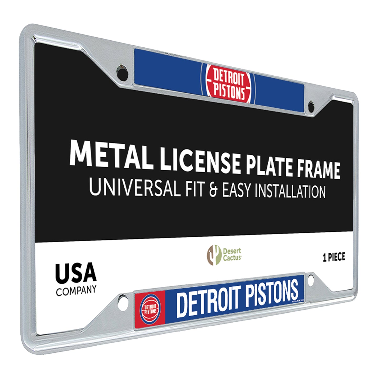 Detroit Pistons Desert Cactus License Plate Frame - Front Right View