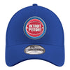 Youth Detroit Pistons New Era Core 940 Adjustable Hat in Blue - Front View
