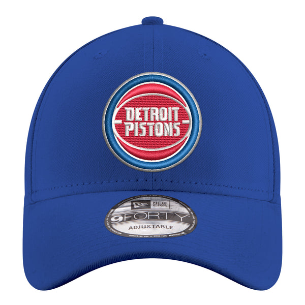 Youth Detroit Pistons New Era Core 940 Adjustable Hat in Blue - Front View
