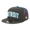 Youth 2025-26 City Edition Detroit Pistons New Era 950 Snapback in Black - Front Left View