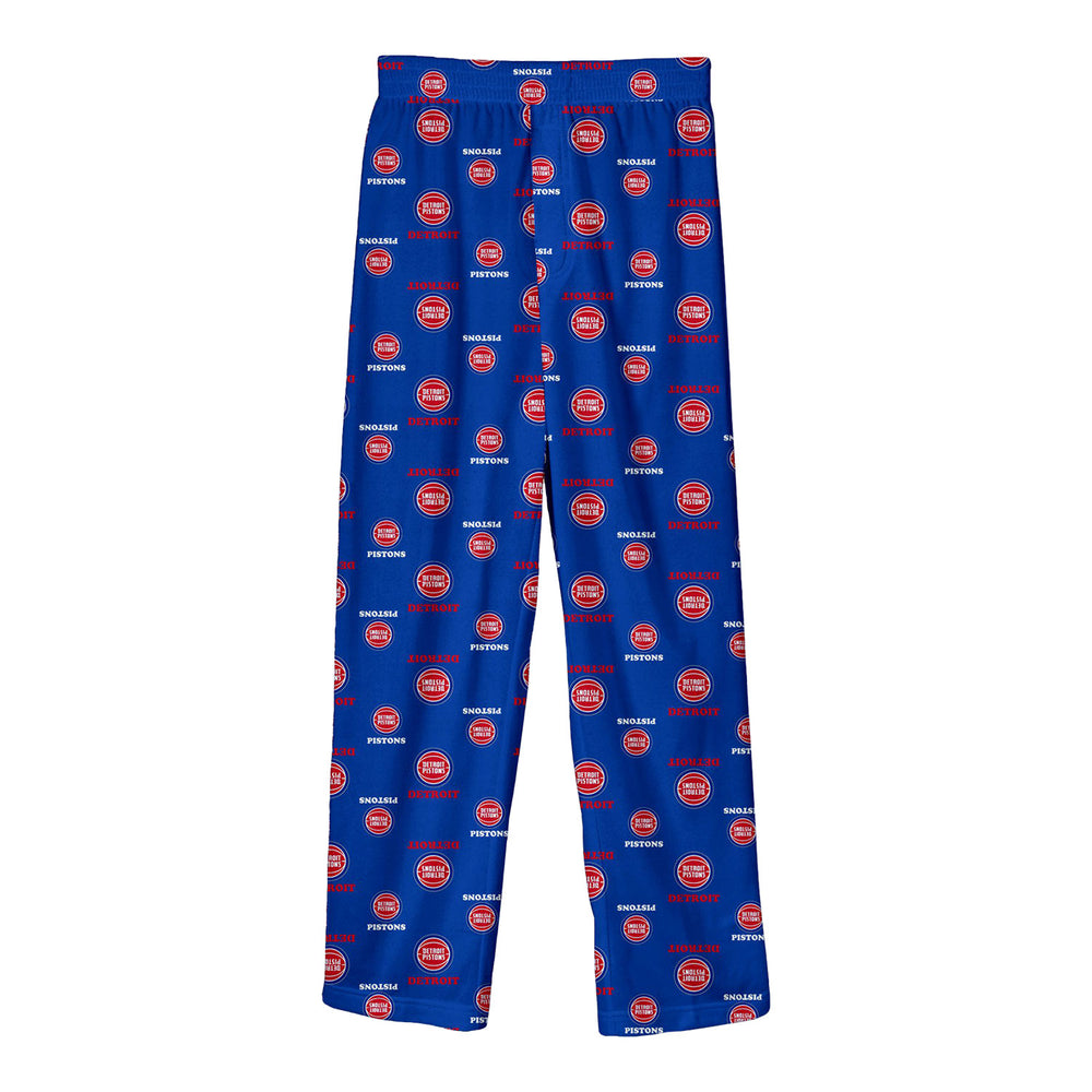 Youth Detroit Pistons Outerstuff All Over Print Logo Pants