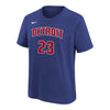 Youth Detroit Pistons Jaden Ivey Player Name & Number T-Shirt front