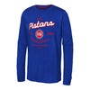 Juvenile Detroit Pistons Low Post Long Sleeve T-Shirt in Blue - Front View