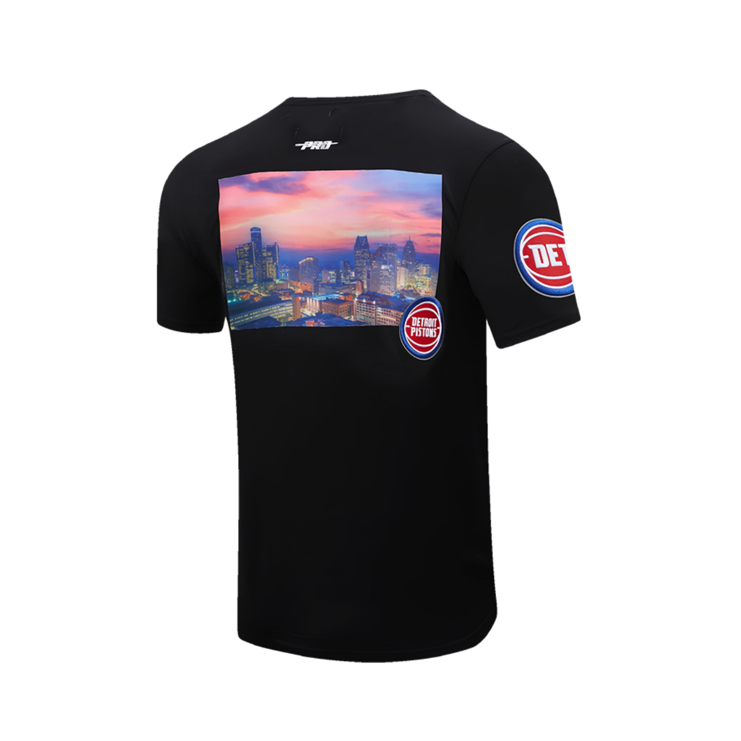 Pistons Pro Standard City Scape T-Shirt in Black - Angled Right Side View