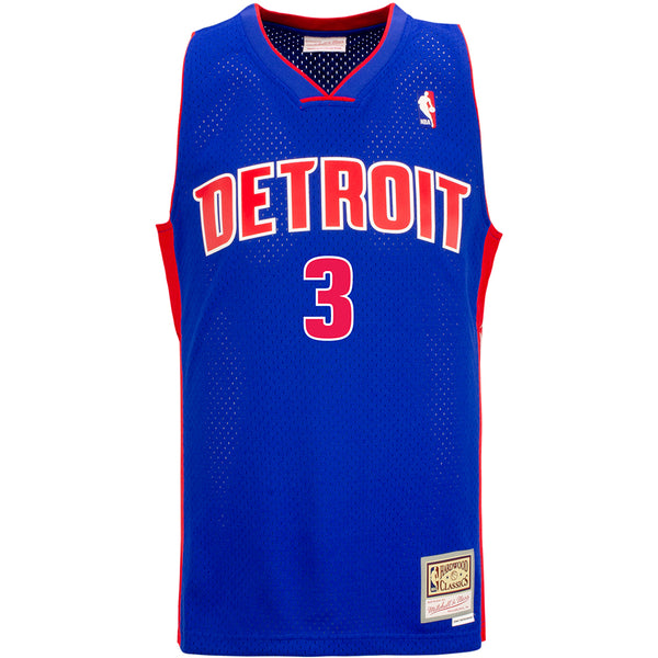 Ben Wallace Mitchell & Ness Royal 2003-4 Hardwood Classics Throwback Swingman Jersey in Blue - Front View