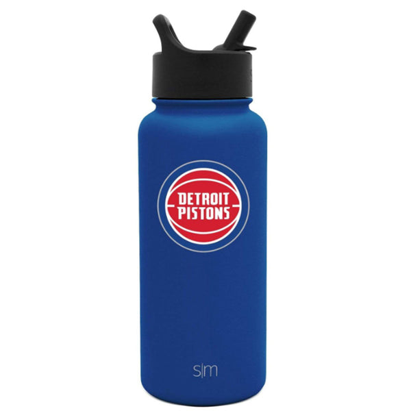 Detroit Pistons Summit Water Bottle in Blue - Front View