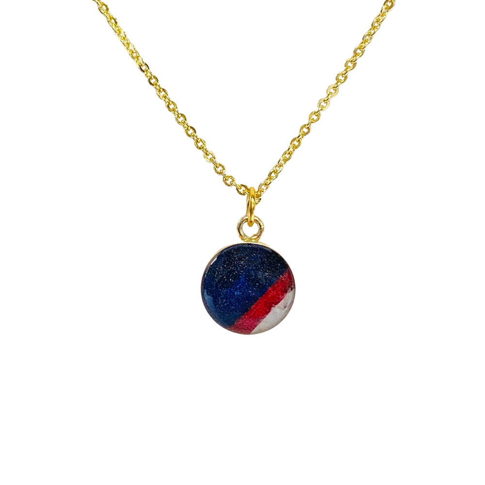 Detroit Pistons Motor City Jersey Amy Necklace