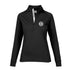 Ladies Levelwear Pistons 313 1/4 Zip Pullover in Black - Front View