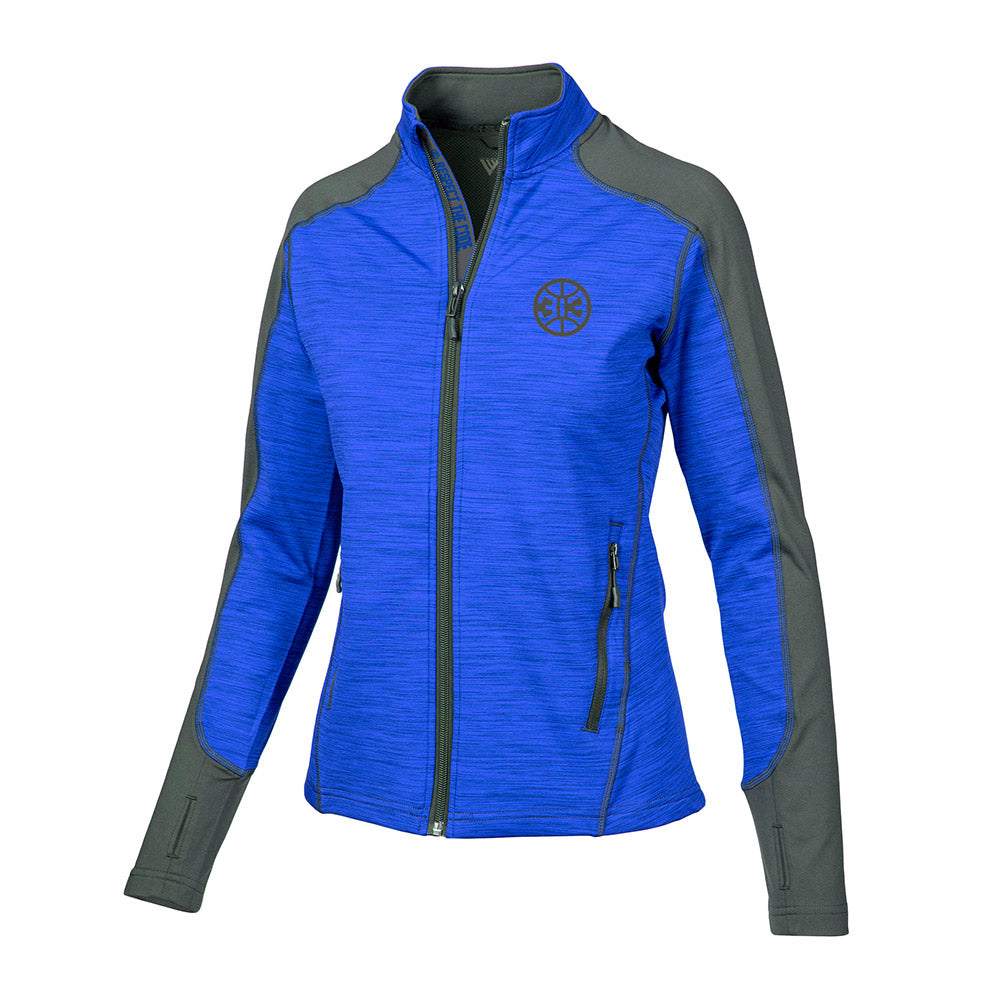 Ladies Detroit Pistons Levelwear 313 Space Dye Full-Zip Jacket