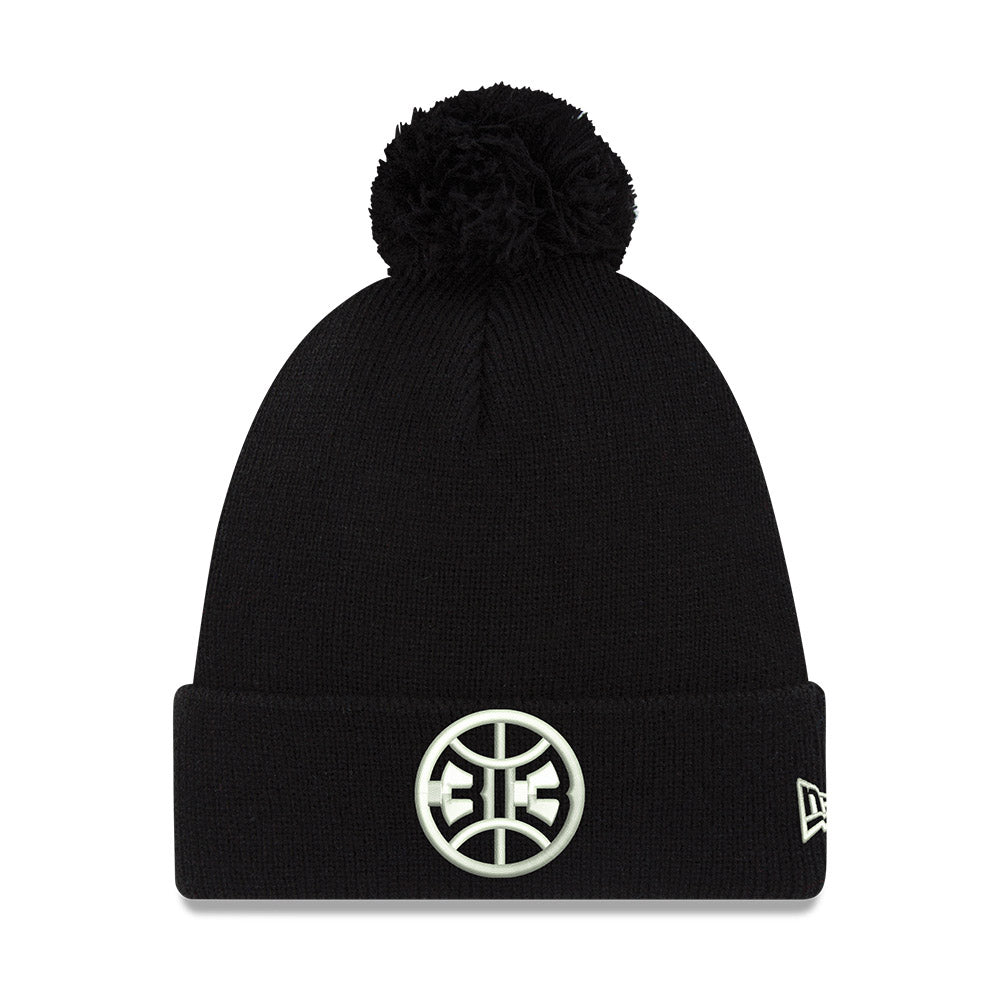 Ladies Detroit Pistons New Era 313 Black Knit