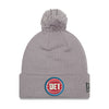 Detroit Pistons Ladies New Era DET Gray Knit - Front View