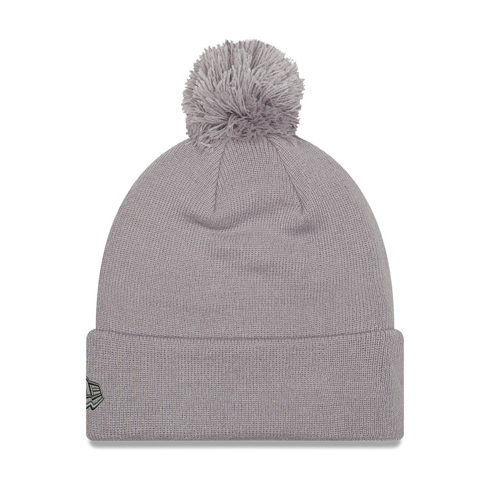 Detroit Pistons Ladies New Era DET Gray Knit - Back View