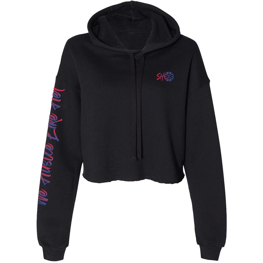 ‘We Hustle Like Her’ Cropped Hoodie