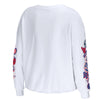 Pistons Ladies WEAR by Erin Andrews Celebration Long Sleeve T-Shirt in White - Back View
