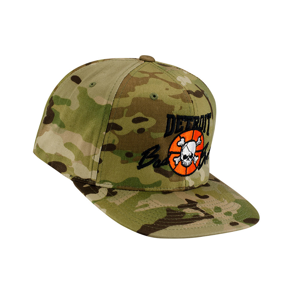 Detroit Bad Boys Camo Snapback Hat - Right View