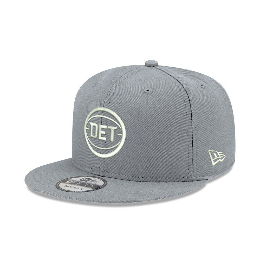 Detroit Pistons New Era DET Grey 9FIFTY Snapback Hat
