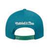 Mitchell & Ness Detroit Pistons Teal Retro Logo Snapback Hat - Back View