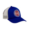 Pistons Mitchell & Ness NBA Off the Backboard Adjustable Hat in Blue/White - Side View