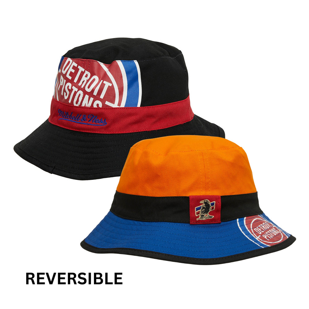 Mitchell & Ness Pistons Two18 Reversible Bucket Hat