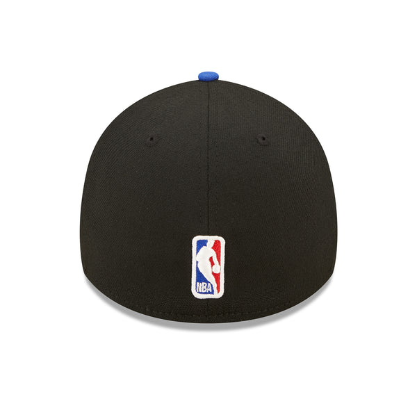 New Era Pistons Tip Off Flex Hat in Black/Blue - Back View