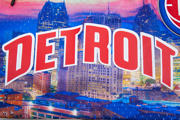 Pistons Pro Standard City Scape Shorts in Multi - Front Left Bottom Graphic Zoom