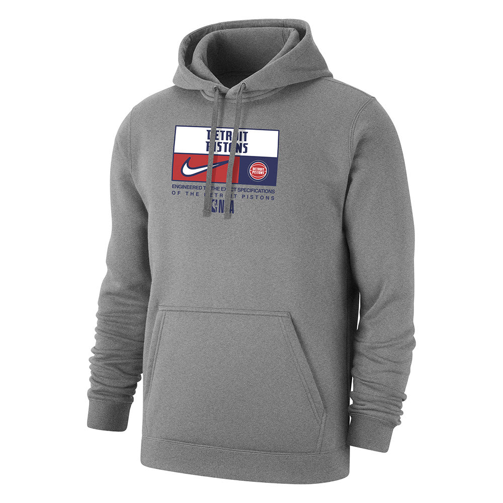 Nike Detroit Pistons Club Fleece Pullover Hooded Sweatshirt