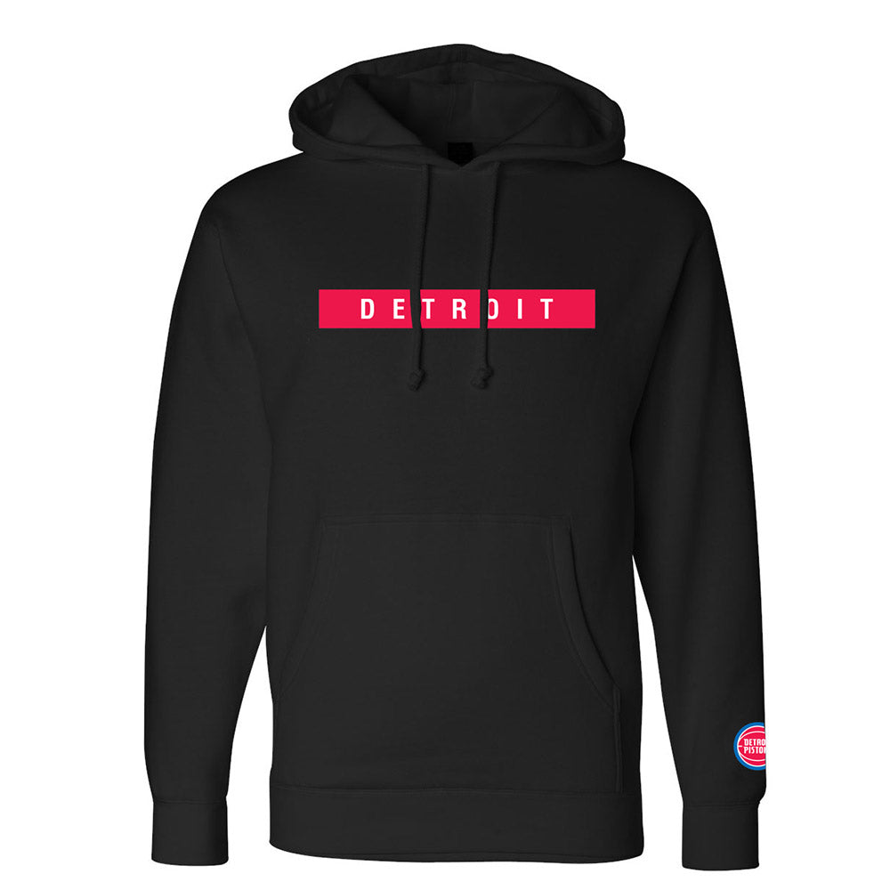 Unisex Pistons Detroit Banner Pullover Hooded Sweatshirt