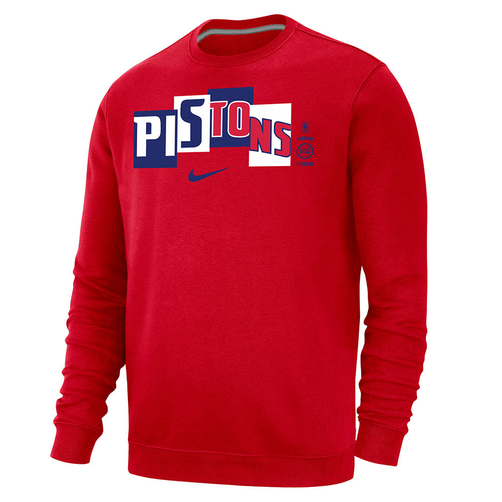 Nike Pistons Remix Fleece Crewneck Sweatshirt