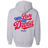 Pistons 313 Detroit Skyline Pullover Hood in Grey - Back View