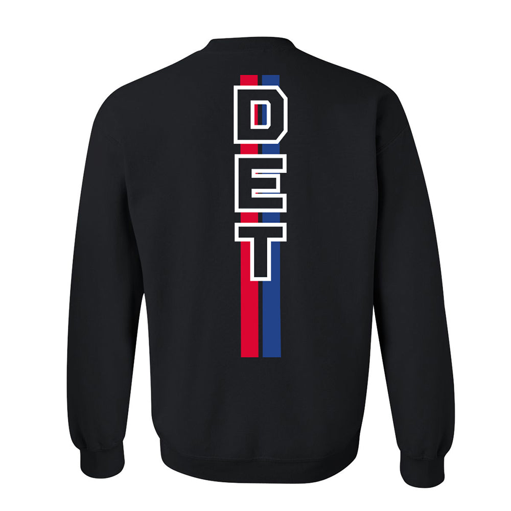 Pistons Statement DET Stripe Crewneck Sweatshirt