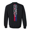 Pistons Statement DET Stripe Crewneck Sweatshirt in Black - Back View