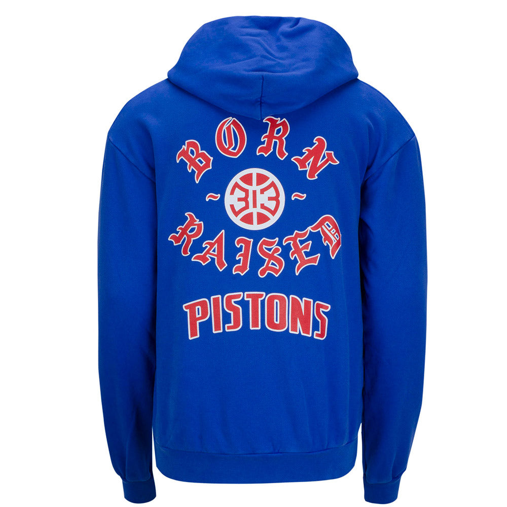 Born X Raised + Pistons 313 Rocker Blue Hooded Sweatshirt