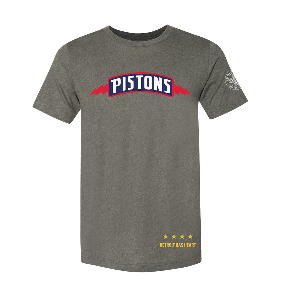 Pistons Military Hoops for Troops T-Shirt