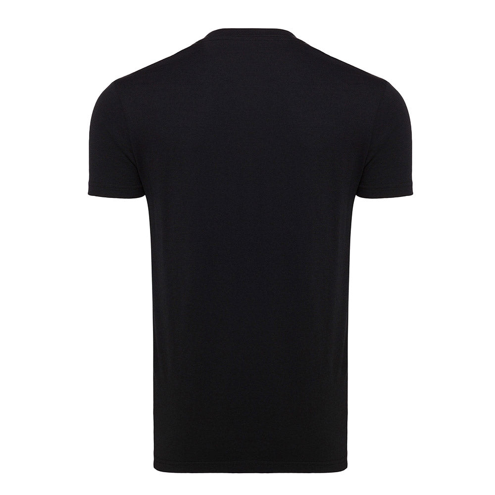 Sportiqe Pistons Restore Comfy T-Shirt in Black - Back View