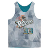 Mitchell & Ness Pistons Grant Hill Name & Number Reversible Mesh Tank Top in Blue - Front View