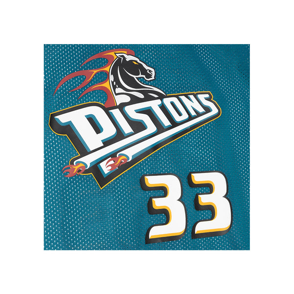 Mitchell & Ness Pistons Grant Hill Name & Number Reversible Mesh Tank Top in Blue - Front View