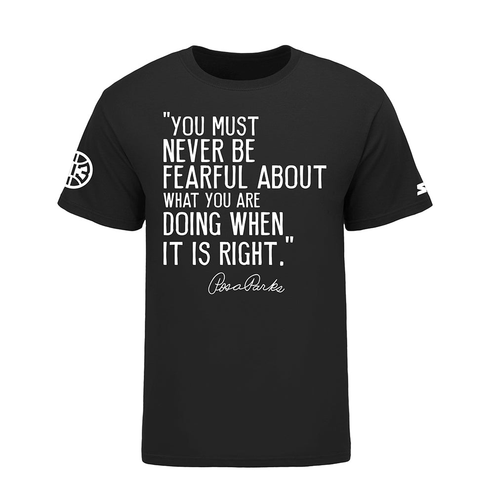 Pistons Rosa Parks 'Never be Fearful' T-Shirt
