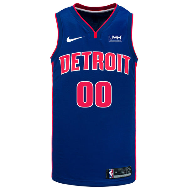 Detroit Pistons Personalized Nike Icon Swingman Jersey in Blue - Front View