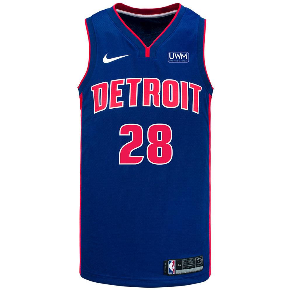 Isaiah Stewart Nike Icon Swingman Jersey in Navy - Front View