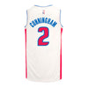 Cade Cunningham Nike Youth Association Swingman Jersey in White - Back View