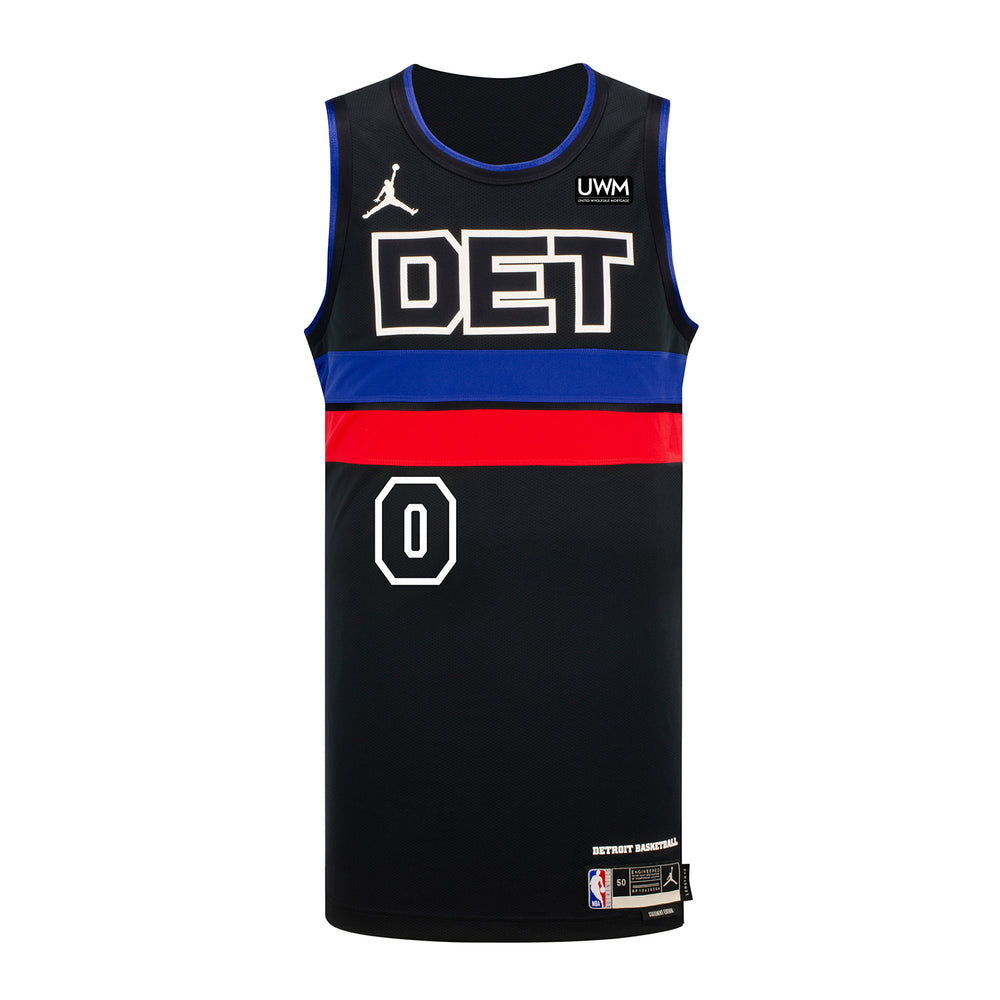 Jalen Duren Jordan Brand Youth Statement 22-23 Swingman Jersey in Black - Front View