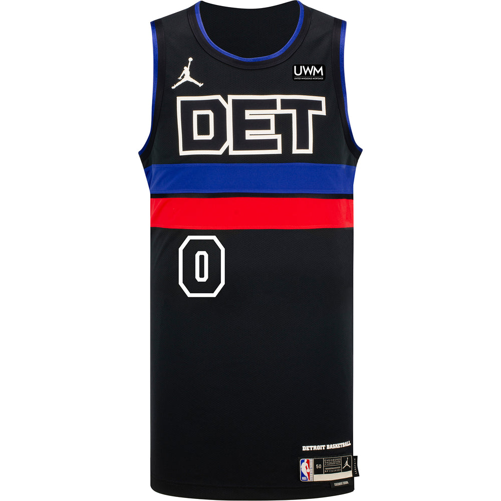 Jalen Duren Jordan Brand Statement 22-23 Swingman Jersey in Black - Front View
