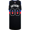 Detroit Pistons Personalized Jordan Brand Statement 22-23 Swingman Jersey in Black - Back View