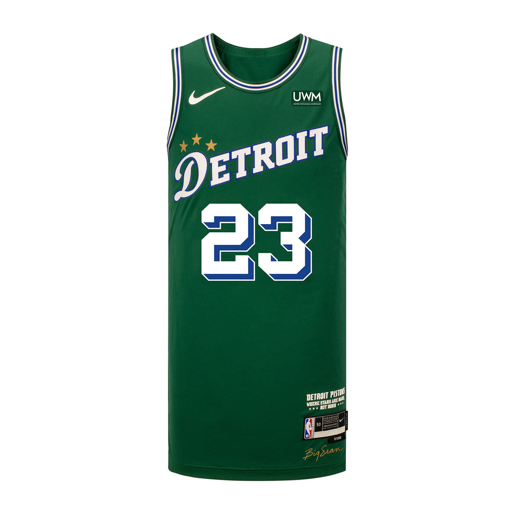 Jaden Ivey Nike Youth City Edition 22-23 Swingman Jersey in Green - Front View