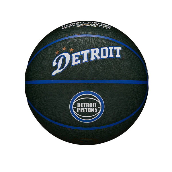 Wilson Pistons 2022-2023 City Edition Collector's Basketball in Black - Side View
