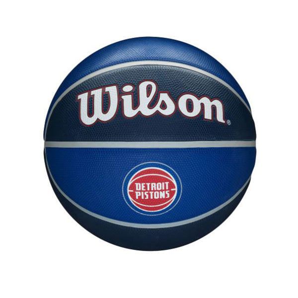 Wilson Pistons Tribute Basketball in Blue - Front View