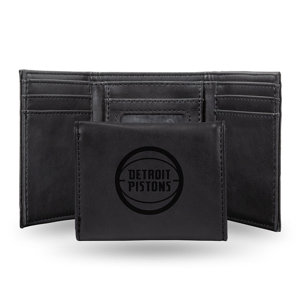 Detroit Pistons Trifold Black Wallet