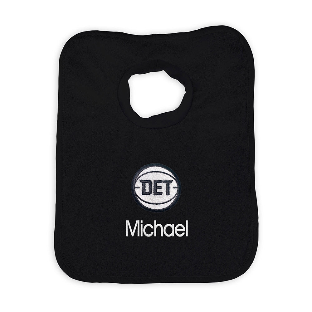 Detroit Pistons Personalized Black DET Bib
