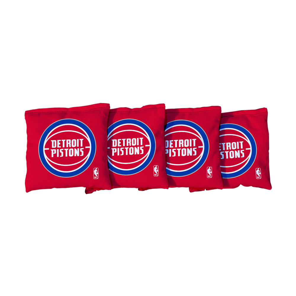 Detroit Pistons Red Regulation Corn Filled Cornhole Bags