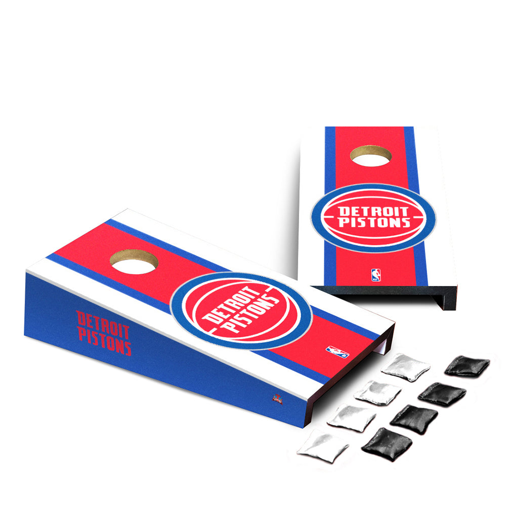 Detroit Pistons Desktop Cornhole Logo Stripe Design